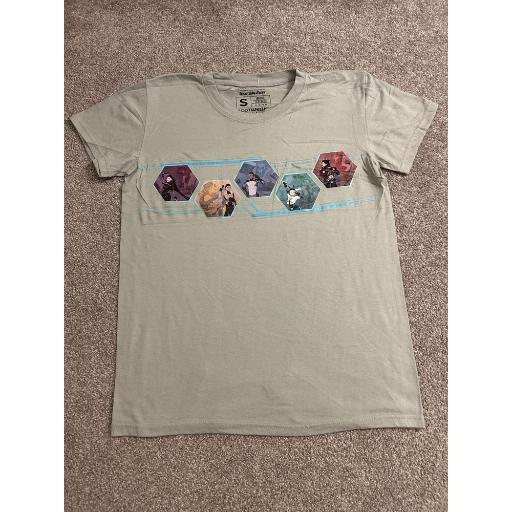 Rooster Teeth gen:LOCK T-Shirt Mens Small Green Excellent Loot Crate Exclusive